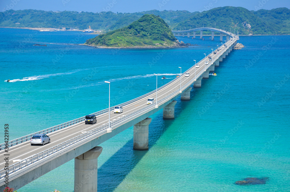 山口県角島の絶景　Beautiful sea to visit on vacation