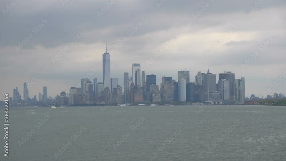 NYC Manhattan panorama from the ship in 4K Slow motion 60fps NYC Manhattan panorama from the ship in 4K Slow motion 60fps