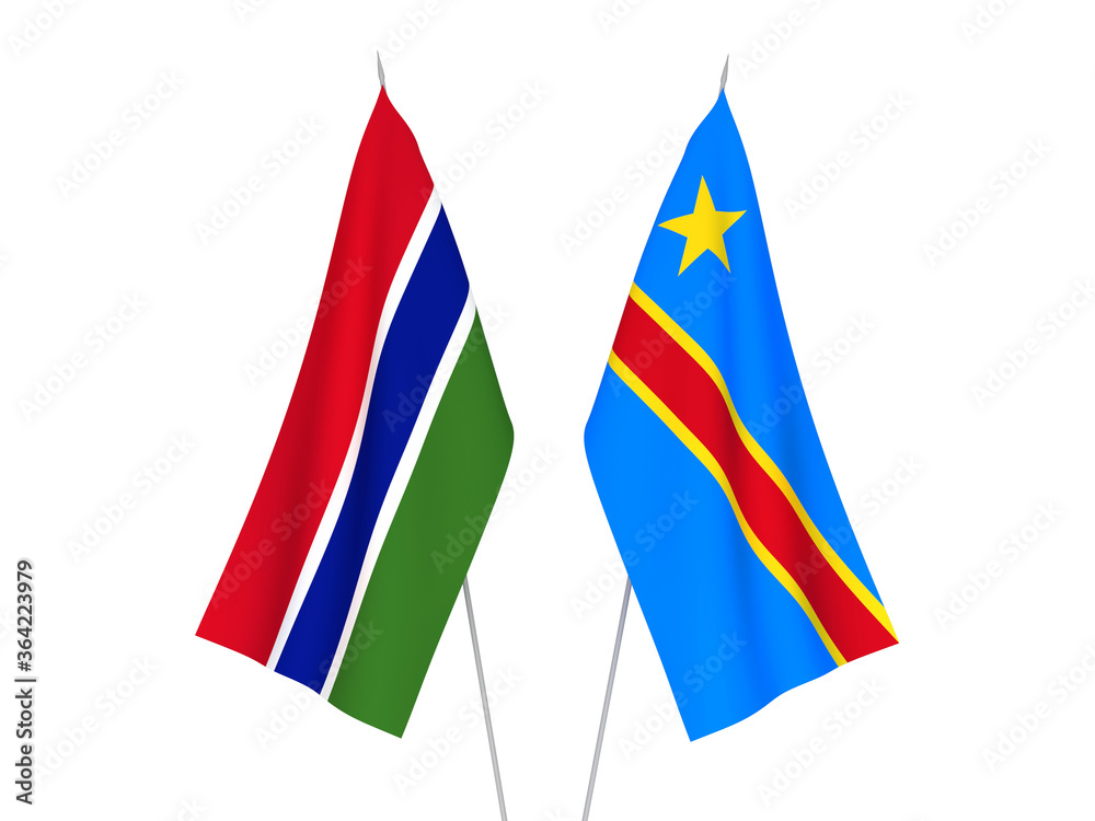 Democratic Republic of the Congo and Republic of Gambia flags