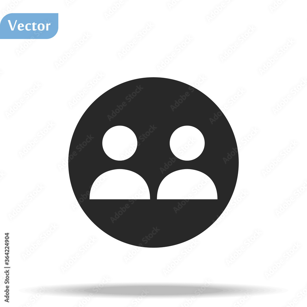 Two person icon, Social icon isolated on white background. Vector art. eps 10 Two person icon, Social icon isolated on white background. Vector art. eps 10