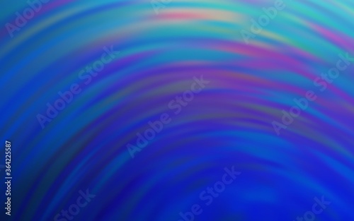 Dark BLUE vector backdrop with wry lines. A circumflex abstract illustration with gradient. Colorful wave pattern for your design.