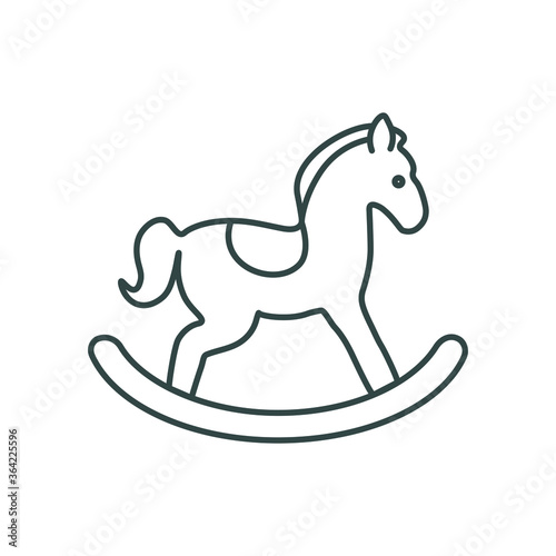 line icon for menu store, horse toy