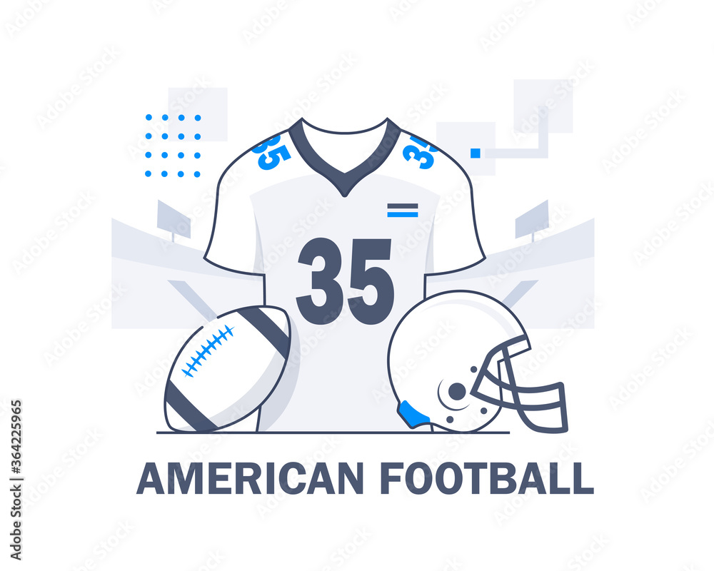 American football clothing and shoes,flat design icon vector illustration