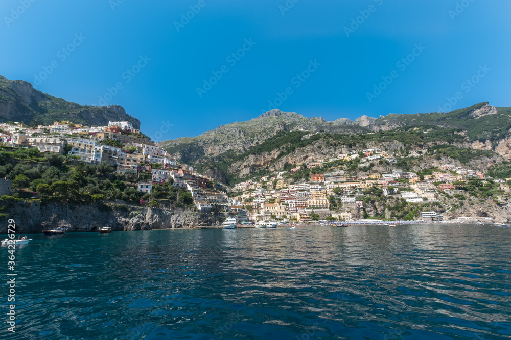 The clearest and nicest Sea in Italy, Amalfitan coast, Positano.