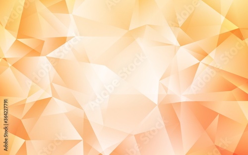 Light Orange vector low poly background. Shining colorful illustration with triangles. Polygonal design for your web site.