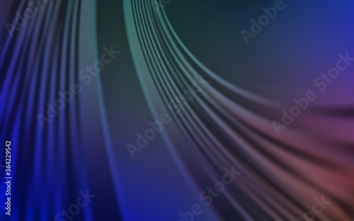 Light Blue, Red vector pattern with bent lines. Colorful abstract illustration with gradient lines. New composition for your brand book.