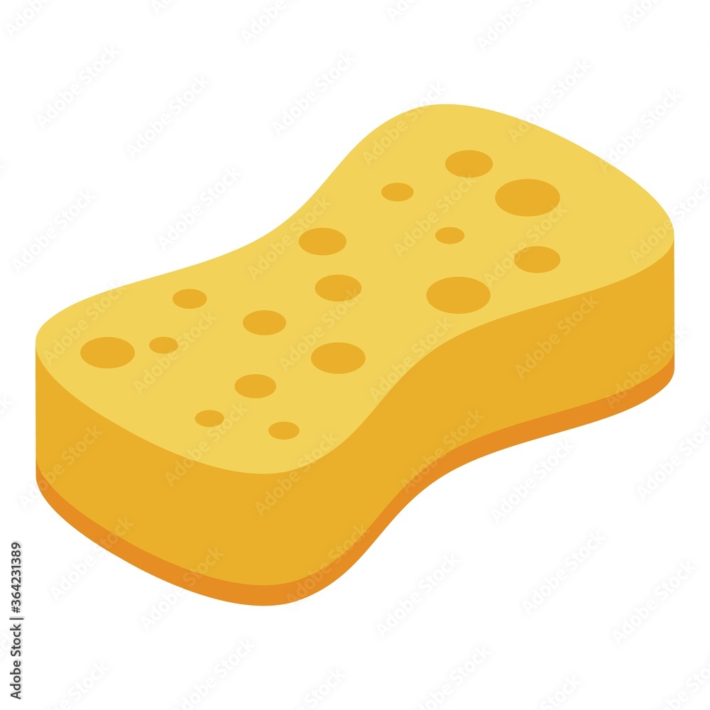 Sauna sponge icon. Isometric of sauna sponge vector icon for web design isolated on white background Sauna sponge icon. Isometric of sauna sponge vector icon for web design isolated on white background