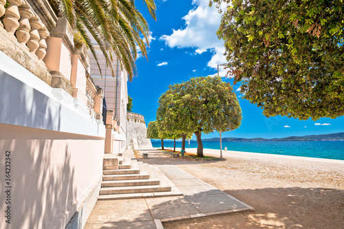 Zadar. King Kresimir coast in city of Zadar waterfront view photo