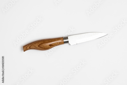 Kitchen knife isolated on white background.High-resolution photo.