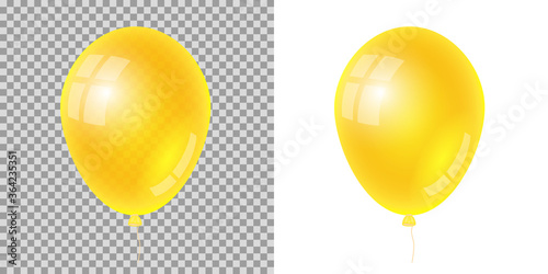 Vector illustration. A realistic balloon on a transparent background.