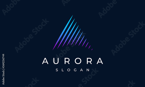 Aurora Letter A Logo Design