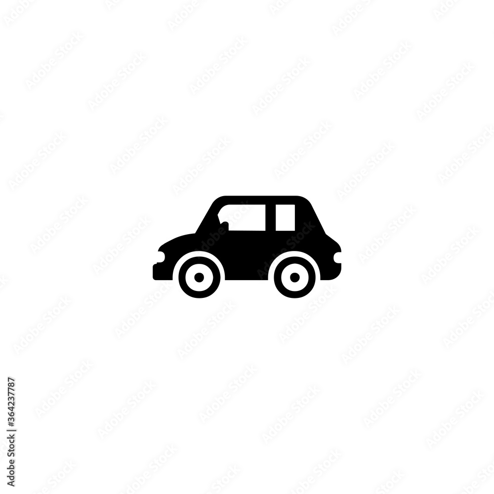 Automobile Flat Vector Icon. Isolated Car Illustration