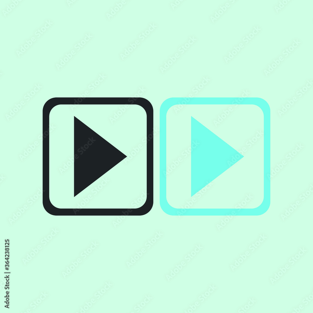 Play button icon in trendy flat style isolated on grey background. Play symbol for your web site design, logo, app, UI. Vector illustration Play button icon in trendy flat style isolated on grey background. Play symbol for your web site design, logo, app, UI. Vector illustration