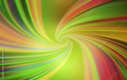 Light Green, Red vector texture with curved lines. A circumflex abstract illustration with gradient. Pattern for your business design.