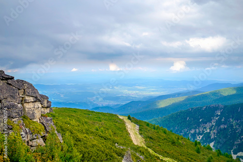 Panorama with Green Hills in the Mountains 2