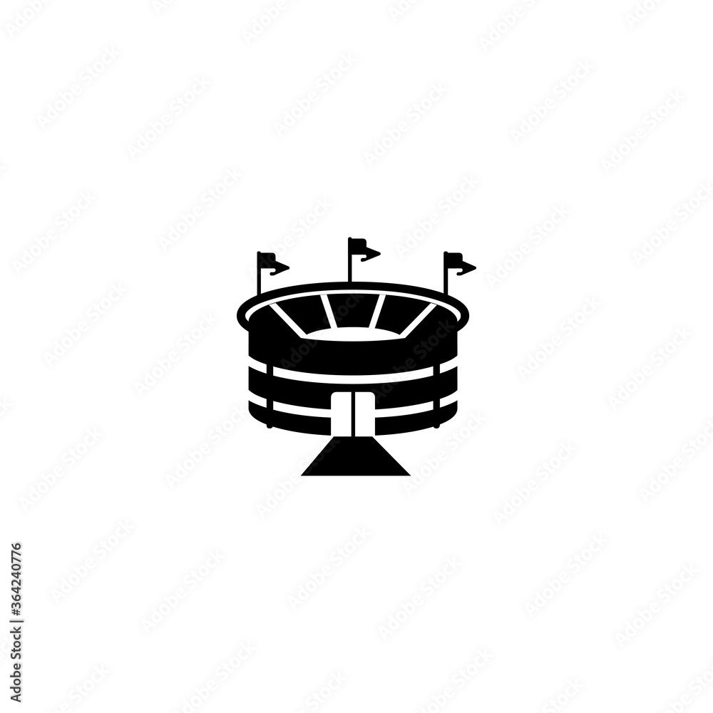 Stadium vector flat icon. Isolated football, soccer stadium illustration