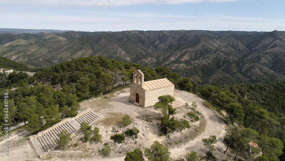 Ermita de Berrús cerca de la presa de Ribarroja d'Ebre