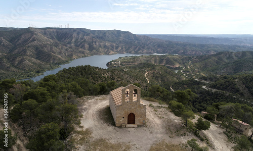 Ermita de Berrús cerca de la presa de Ribarroja d'Ebre photo