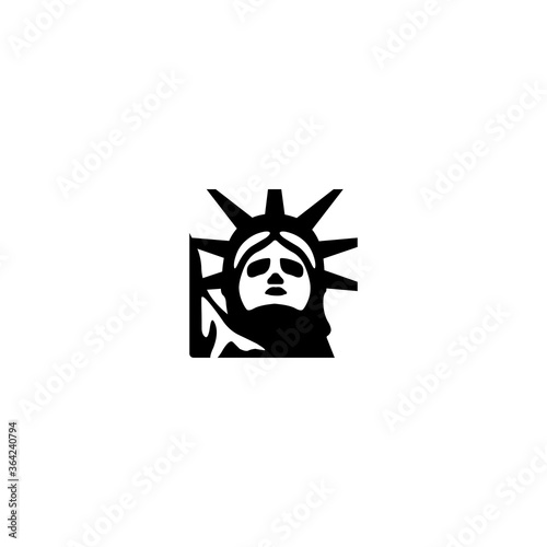 Statue of Liberty vector flat icon. Isolated Liberty statue illustration