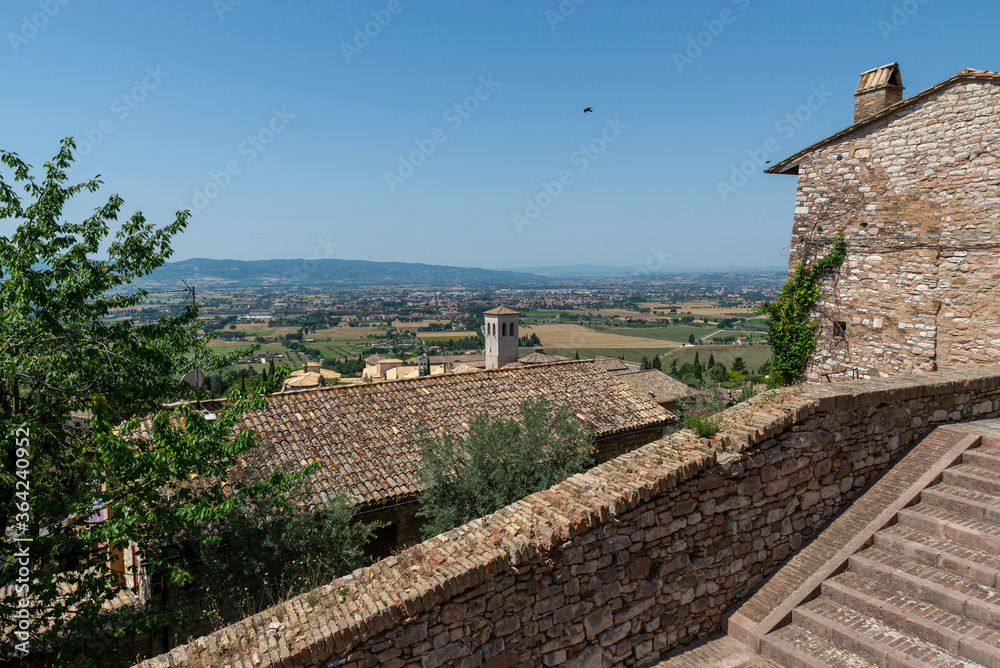 landscape seen from the town of assisi