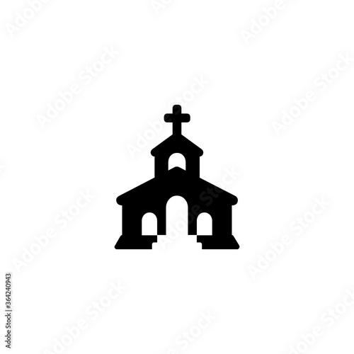 Church vector flat icon. Isolated church building illustration
