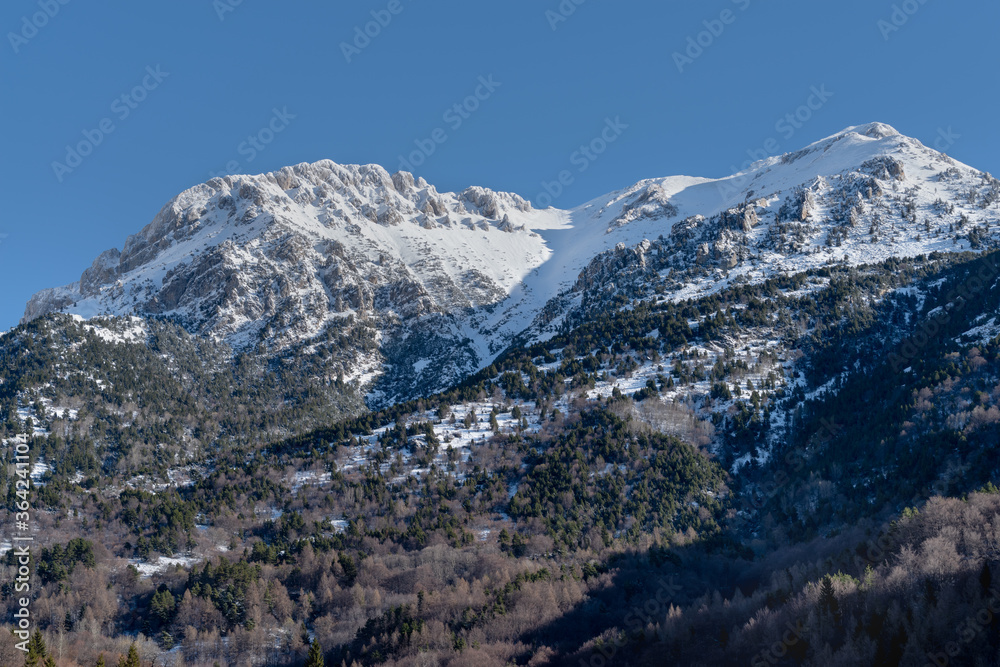 Ligurian Alps in winter, Piedmont region, northwestern Italy