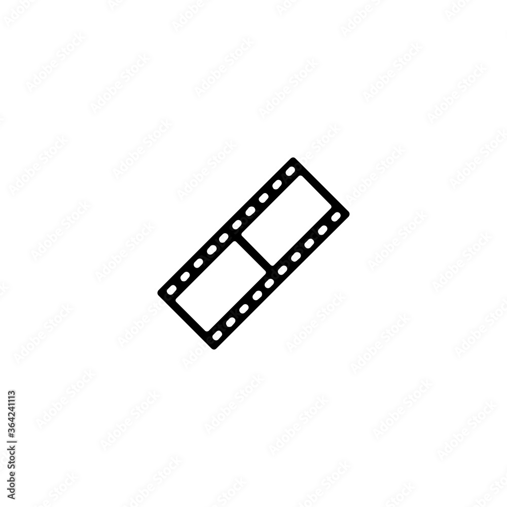 Film Frames Flat Vector Icon. Isolated Movie Reel Illustration - Vector