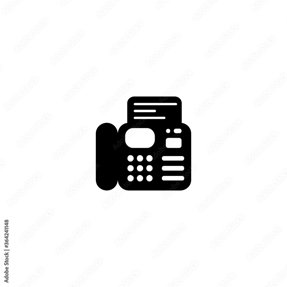 Telephone Fax Flat Vector Icon. Isolated Fax Machine Illustration - Vector Telephone Fax Flat Vector Icon. Isolated Fax Machine Illustration - Vector