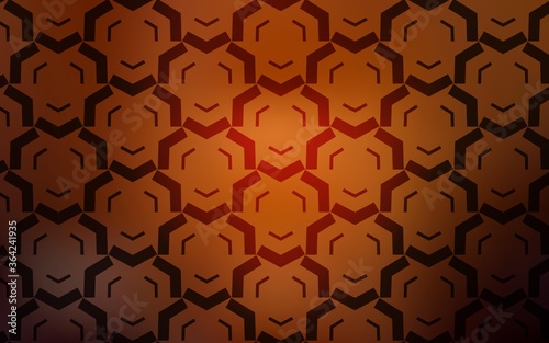 Dark Orange vector texture with bent lines. Creative illustration in halftone style with gradient. A completely new design for your business.