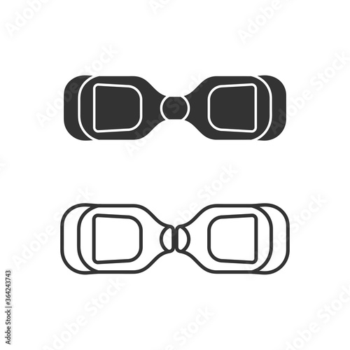 Hoverboard icon. Self-balancing transport symbol modern, simple, vector, icon for website design, mobile app, ui. Vector Illustration