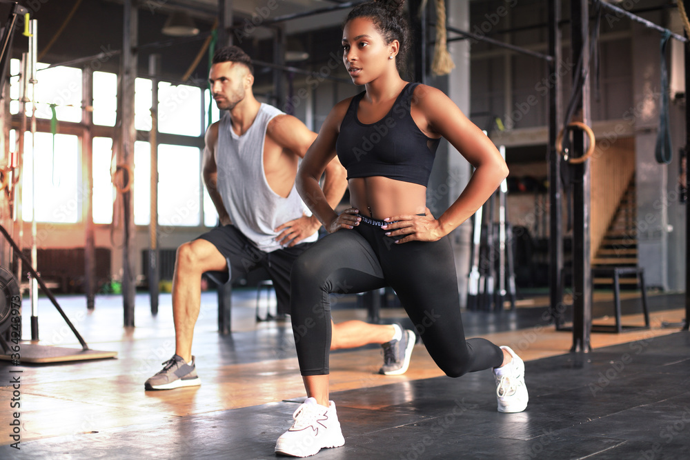 Young fit couple are in a good shape. Young fit couple are in a good shape.