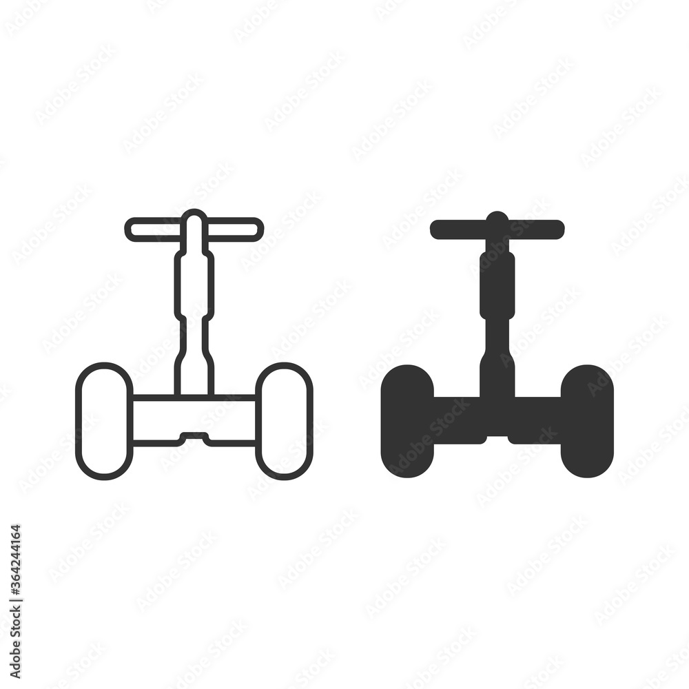 Segway icon isolated on background. Self-balancing device symbol modern, simple, vector, icon for website design, mobile app, ui. Vector Illustration Segway icon isolated on background. Self-balancing device symbol modern, simple, vector, icon for website design, mobile app, ui. Vector Illustration