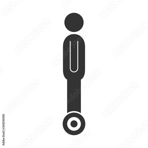 Riding hoverboard icon. Self-balancing transport symbol modern, simple, vector, icon for website design, mobile app, ui. Vector Illustration