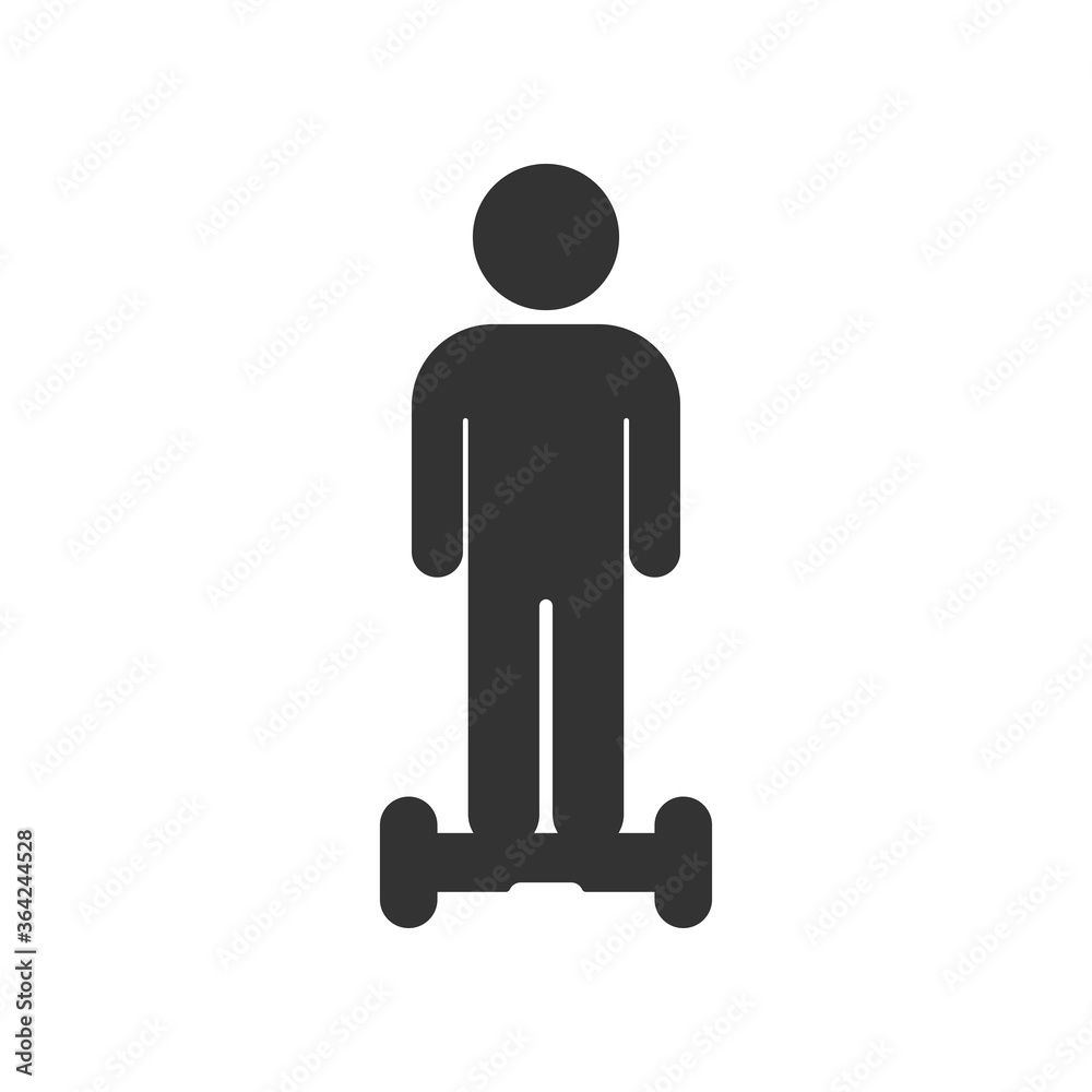 Riding hoverboard icon. Self-balancing transport symbol modern, simple, vector, icon for website design, mobile app, ui. Vector Illustration Riding hoverboard icon. Self-balancing transport symbol modern, simple, vector, icon for website design, mobile app, ui. Vector Illustration