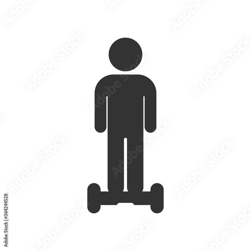 Riding hoverboard icon. Self-balancing transport symbol modern, simple, vector, icon for website design, mobile app, ui. Vector Illustration
