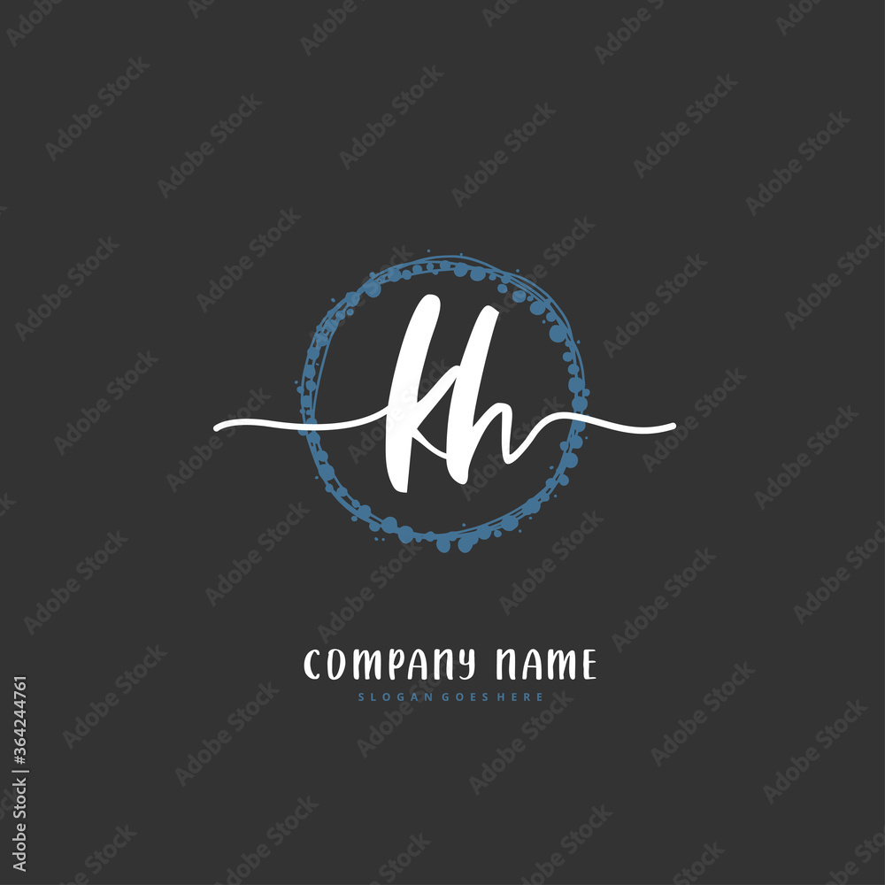 K H KH Initial handwriting and signature logo design with circle. Beautiful design handwritten logo for fashion, team, wedding, luxury logo. K H KH Initial handwriting and signature logo design with circle. Beautiful design handwritten logo for fashion, team, wedding, luxury logo.