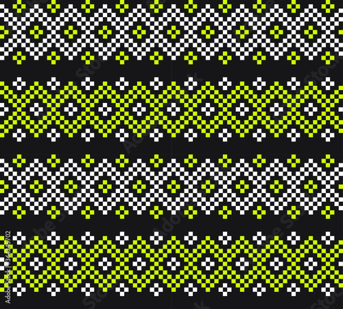 Yellow Christmas fair isle pattern background for fashion textiles, knitwear and graphics