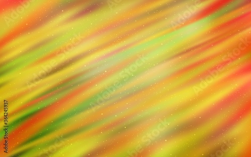 Light Red, Yellow vector texture with milky way stars. Space stars on blurred abstract background with gradient. Template for cosmic backgrounds.