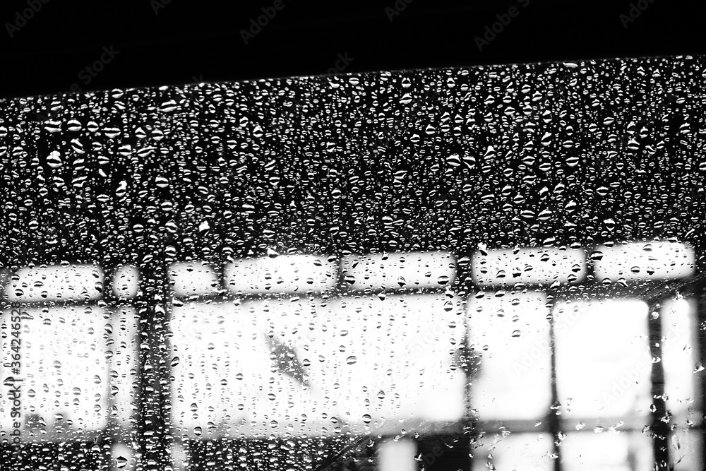 雨の日に車の窓から見える景色 Stock Photo Adobe Stock