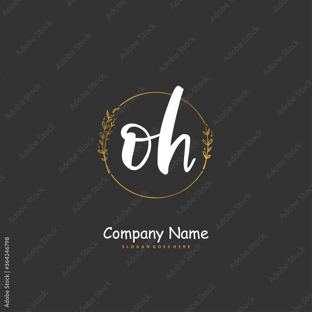 O H OH Initial handwriting and signature logo design with circle. Beautiful design handwritten logo for fashion, team, wedding, luxury logo. O H OH Initial handwriting and signature logo design with circle. Beautiful design handwritten logo for fashion, team, wedding, luxury logo.