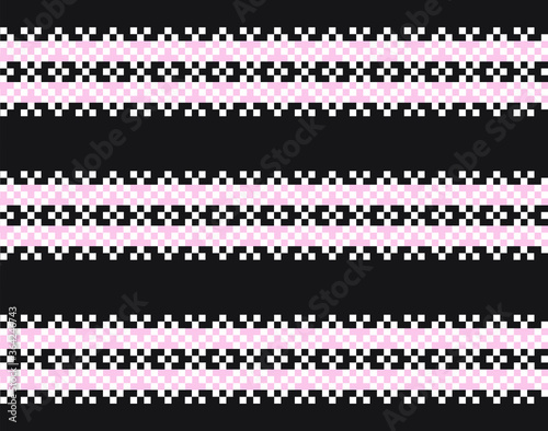 Pink Christmas fair isle pattern background for fashion textiles, knitwear and graphics