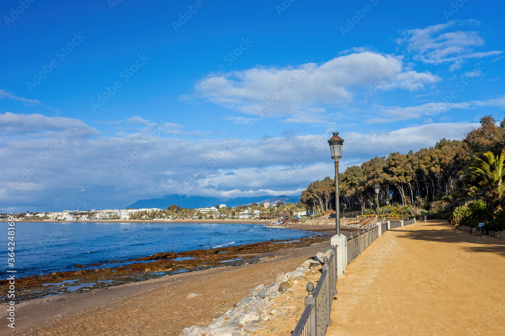 Seaside Promenade on Costa del Sol in Spain