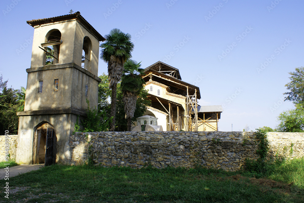 Ancient ruins of a ruined castle, medieval building, view. Ancient ruins of a ruined castle, medieval building, view.