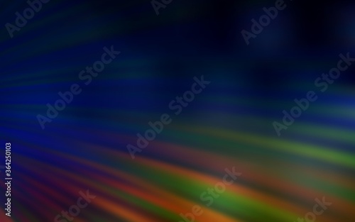 Dark Multicolor vector background with curved lines. Colorful illustration in abstract style with gradient. New composition for your brand book.