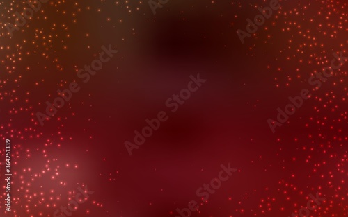 Dark Red vector background with astronomical stars. Shining illustration with sky stars on abstract template. Best design for your ad, poster, banner.