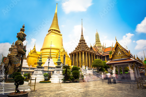 Temple of the Emerald Buddha, Golden Temple in thailand © molpix