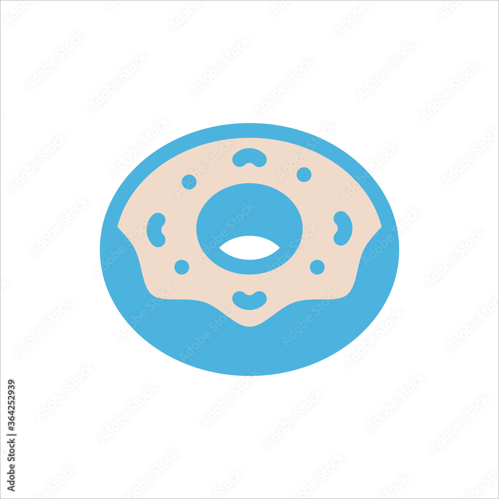 Fototapeta premium doughnut icon flat vector logo design trendy