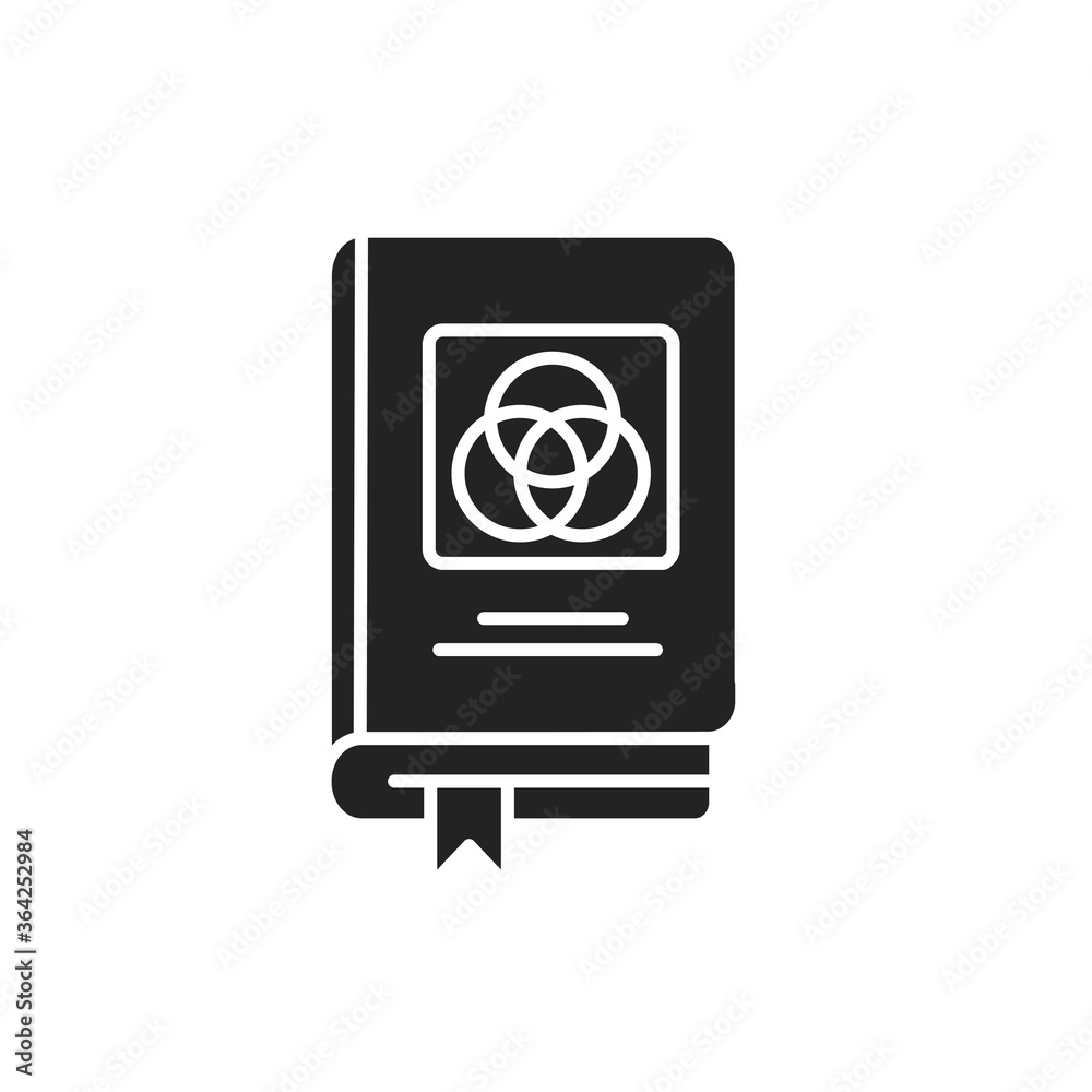 Art and design book black glyph icon. Conceptual ideas. Creative activity that expresses imaginative or technical skill. Pictogram for web page, mobile app, promo. UI UX GUI design element. Art and design book black glyph icon. Conceptual ideas. Creative activity that expresses imaginative or technical skill. Pictogram for web page, mobile app, promo. UI UX GUI design element.
