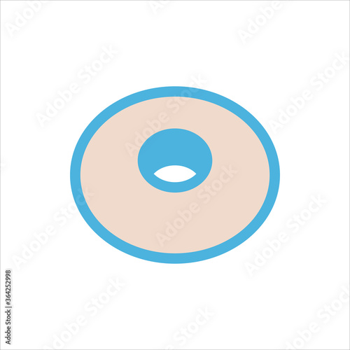 doughnut icon flat vector logo design trendy