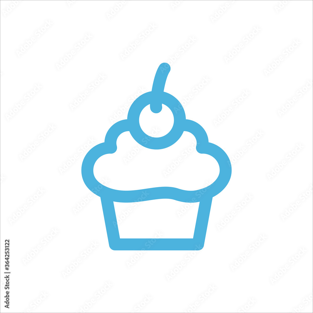 cupcake icon flat vector logo design trendy cupcake icon flat vector logo design trendy